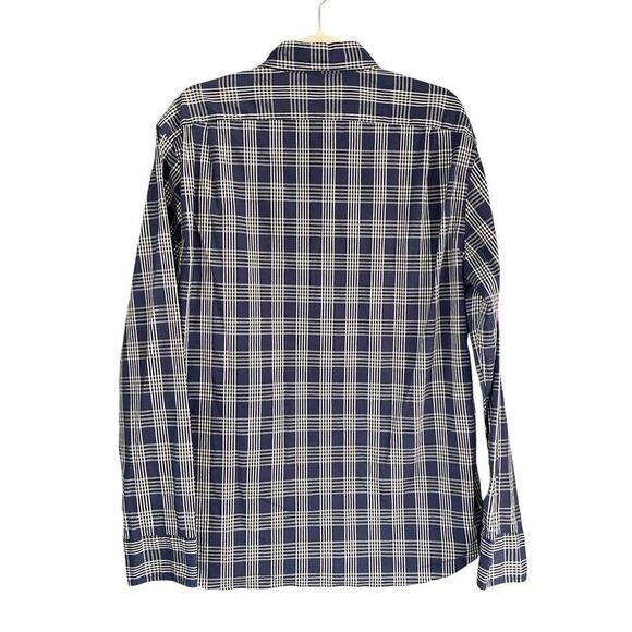 J. Crew Men's Plaid Flex‎ Washed Slim Button Down Shirt Blue White Large NWT - Picture 2 of 6